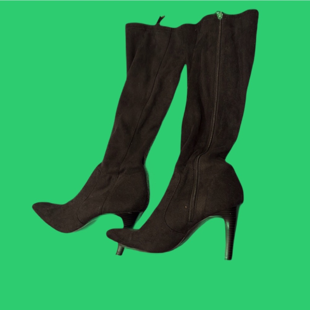 Isaac Mizrahi Sarah Women 10 Knee High Boot Black Stiletto Heel